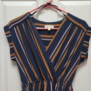 Monteau Retro Stripe Midi Dress